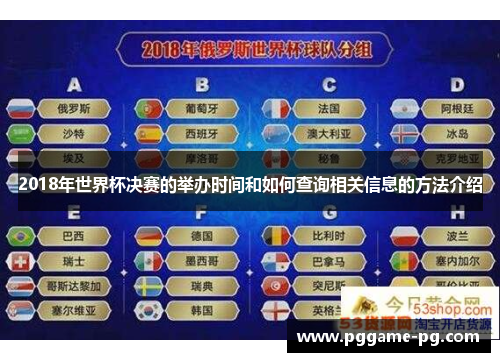 2018年世界杯决赛的举办时间和如何查询相关信息的方法介绍